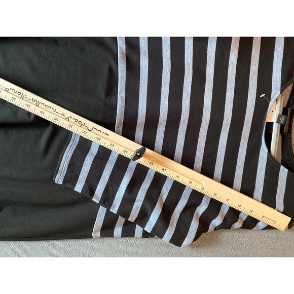 J.Jill Woman’s dress size M black azure stripes long sleeve super soft, knee NWT - Picture 7 of 10